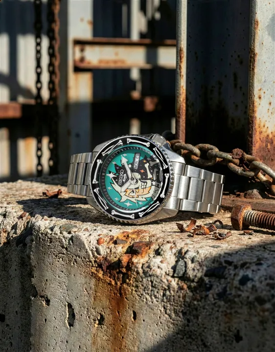 Seiko 5 Sports x POORBOY Limited Edition SRPM17K นาฬิกา Seiko 5 Sports x POORBOY SRPM17K หน้าปัดสีเขียวมินต์