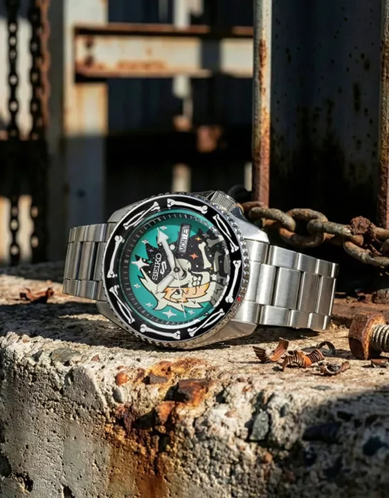 Seiko 5 Sports x POORBOY Limited Edition SRPM17K นาฬิกา Seiko 5 Sports x POORBOY SRPM17K หน้าปัดสีเขียวมินต์