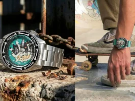 Seiko 5 Sports x POORBOY Limited Edition SRPM17K พร้อมสายสเตนเลสและสายนาโต้