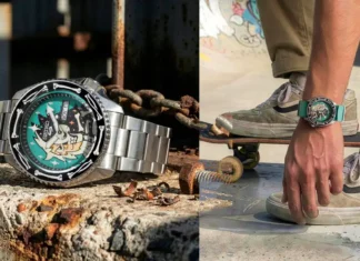 Seiko 5 Sports x POORBOY Limited Edition SRPM17K พร้อมสายสเตนเลสและสายนาโต้