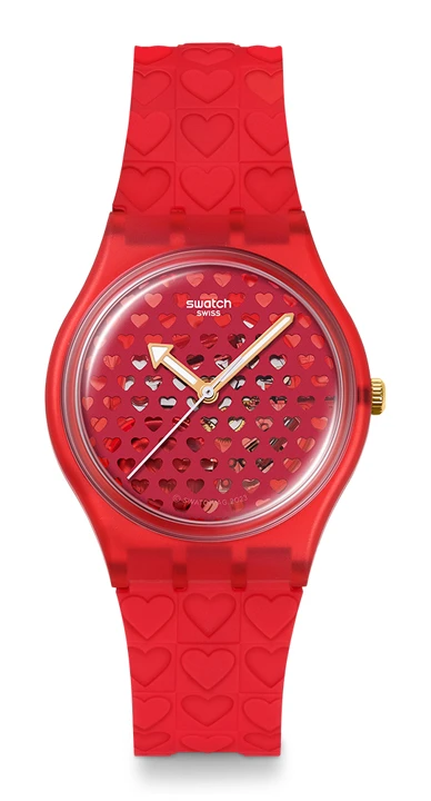 SWATCH LOVE AND BLAH และ LOVE IN SCARLET ฉลองวาเลนไทน์กับของขวัญสุดพิเศษ นาฬิกา Swatch รุ่น LOVE IN SCARLET สีแดง พร้อมดีไซน์รูปหัวใจ