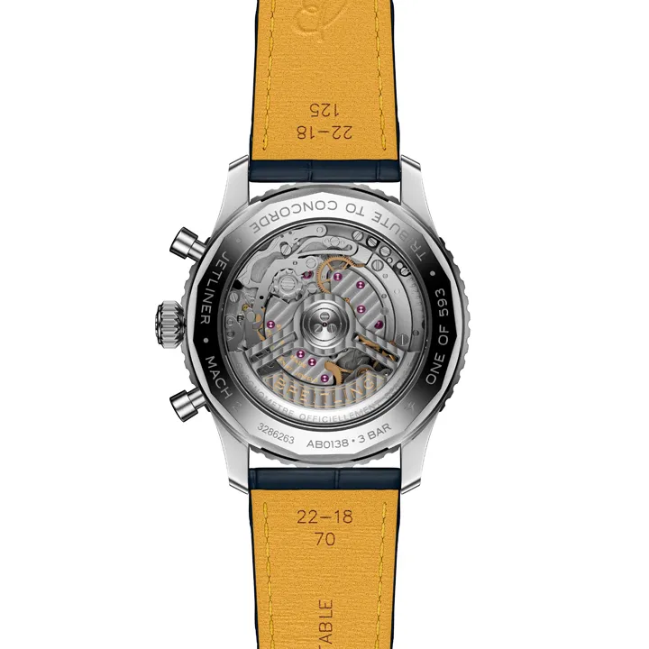 Breitling Navitimer B01 Chronograph 43 Tribute To Concorde ฉลอง 50 ปีจุดเริ่มต้นของเครื่องบินเหนือเสียง Breitling Navitimer B01 Chronograph 43 Tribute Breitling Navitimer B01 Chronograph 43 Tribute,Breitling Concorde 50th Anniversary,นาฬิกา Breitling รุ่นพิเศษ