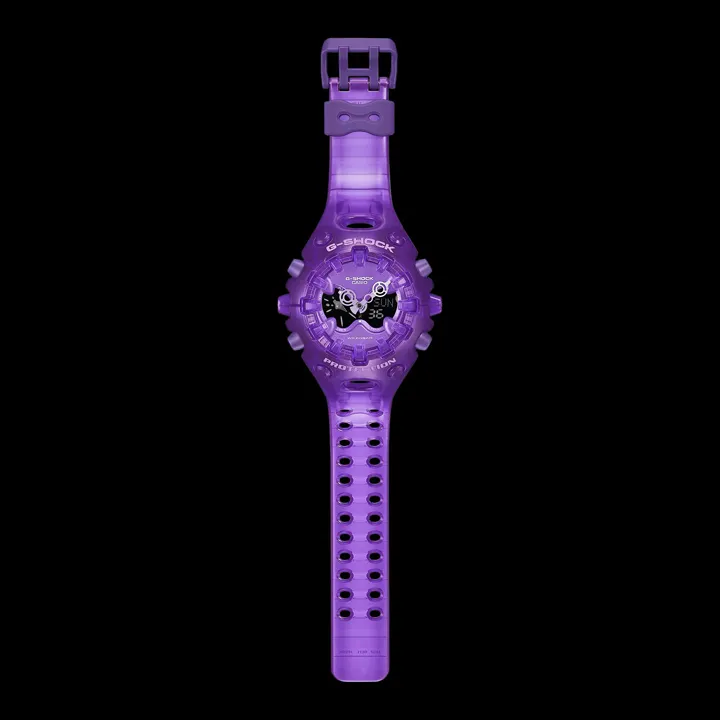 Casio G-SHOCK GA-V01SKE สุดล้ำด้วยตัวเรือนโปร่งใส รูปนาฬิกา G-SHOCK GA-V01SKE-6A สีม่วงโปร่งใส