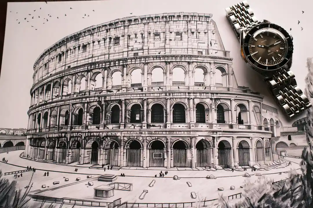 นาฬิกา Doxa SUB 200 Grande Roma หน้าปัดสีน้ำตาลไล่เฉด