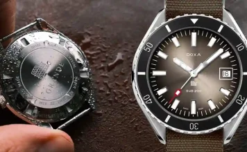 นาฬิกา Doxa SUB 200 Grande Roma หน้าปัดสีน้ำตาลไล่เฉด