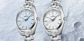 ภาพนาฬิกา Grand Seiko Heritage Collection หน้าปัดสีฟ้า Skyflake และ Grand Seiko Heritage Collection SBGX359 หน้าปัดสีขาว Snowflake