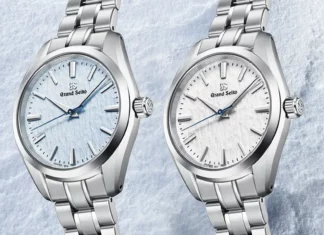 ภาพนาฬิกา Grand Seiko Heritage Collection หน้าปัดสีฟ้า Skyflake และ Grand Seiko Heritage Collection SBGX359 หน้าปัดสีขาว Snowflake