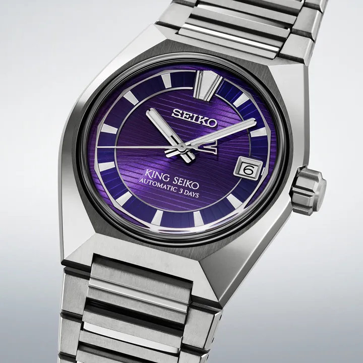 Seiko King Seiko Vanac Titanium เบาสบายบนเส้นขอบฟ้าแห่ง Tokyo นาฬิกา Seiko King Seiko Vanac Titanium หน้าปัดสีม่วง HKF001 และ ดีไซน์หน้าปัด Tokyo Horizon ของ King Seiko Vanac รุ่นใหม่