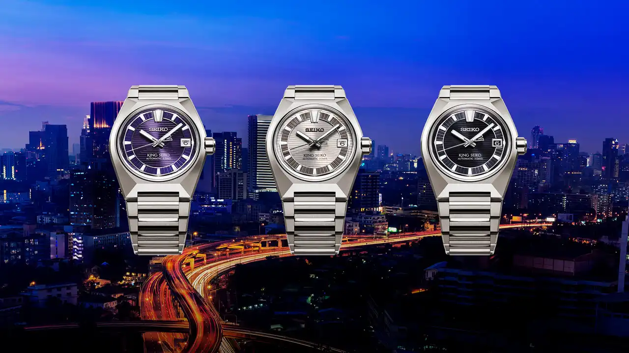 Seiko King Seiko Vanac Titanium เบาสบายบนเส้นขอบฟ้าแห่ง Tokyo นาฬิกา Seiko King Seiko Vanac Titanium หน้าปัด 3 สีม่วง-HKF001 เทา-HKF002 และ ดำ-HKF003