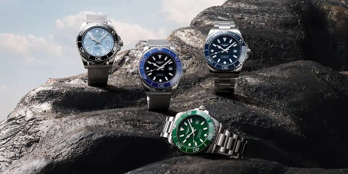 นาฬิกา Longines HydroConquest 2026 หน้าปัด Iced Blue และสาย Milanese Steel