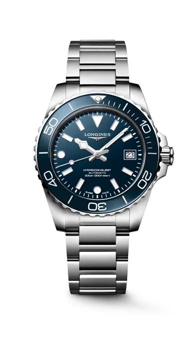 นาฬิกา Longines HydroConquest 2026 หน้าปัด Iced Blue และสาย Milanese Steel