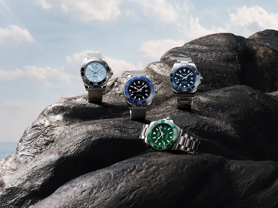 นาฬิกา Longines HydroConquest 2026 หน้าปัด Iced Blue และสาย Milanese Steel