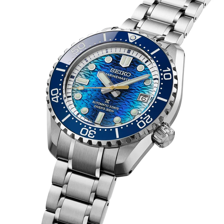 Seiko Prospex Marinemaster 1968 Heritage Diver's Watch กลับมาอีกครั้งกับรุ่นพิเศษ Seiko x JAMSTEC Limited Edition HBF002 หน้าปัดลายน้ำแข็งสีน้ำเงิน