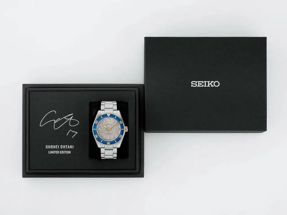 นาฬิกา Seiko Prospex Divers 1965 Shohei Ohtani 2026 รหัส SBDC222 และ SBDC224 ดีไซน์หน้าปัดสีแชมเปญและสีน้ำเงินม่วง