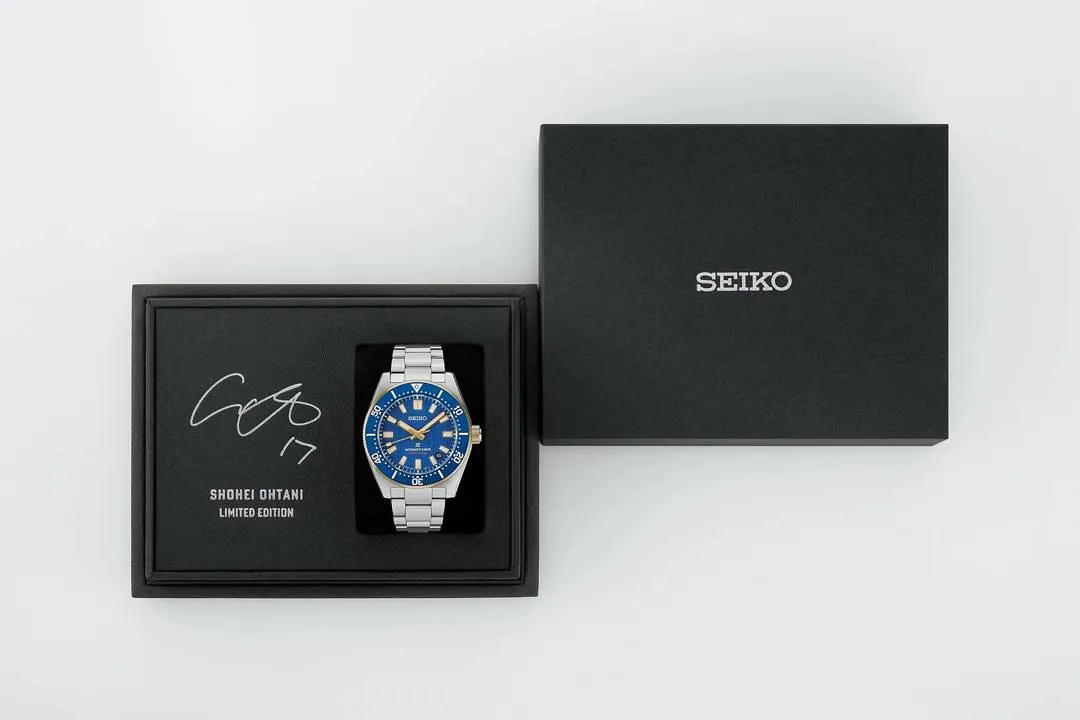 นาฬิกา Seiko Prospex Divers 1965 Shohei Ohtani 2026 รหัส SBDC222 และ SBDC224 ดีไซน์หน้าปัดสีแชมเปญและสีน้ำเงินม่วง