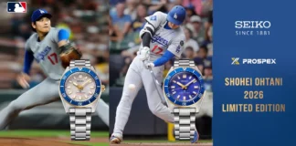 นาฬิกา Seiko Prospex Divers 1965 Heritage Shohei Ohtani 2026 Limited Edition รหัส SBDC222 และ SBDC224 ดีไซน์หน้าปัดสีแชมเปญและสีน้ำเงินม่วง