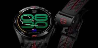 นาฬิกา TAG Heuer Connected Calibre E5 45mm x Formula 1 ตัวเรือนไทเทเนียมรมดำ หน้าปัด Race Track