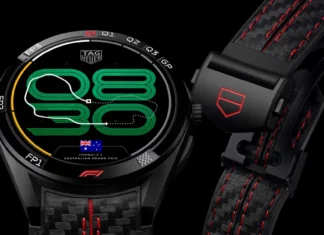 นาฬิกา TAG Heuer Connected Calibre E5 45mm x Formula 1 ตัวเรือนไทเทเนียมรมดำ หน้าปัด Race Track
