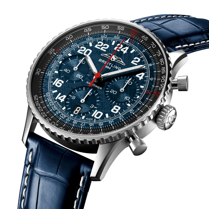 Breitling Navitimer B02 Cosmonaute Artemis II หน้าปัดอุกกาบาตสีน้ำเงิน