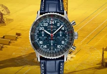Breitling Navitimer B02 Chronograph 41 Cosmonaute Artemis II หน้าปัดอุกกาบาตสีน้ำเงิน