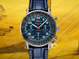 Breitling Navitimer B02 Chronograph 41 Cosmonaute Artemis II หน้าปัดอุกกาบาตสีน้ำเงิน