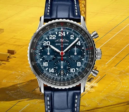 Breitling Navitimer B02 Chronograph 41 Cosmonaute Artemis II หน้าปัดอุกกาบาตสีน้ำเงิน