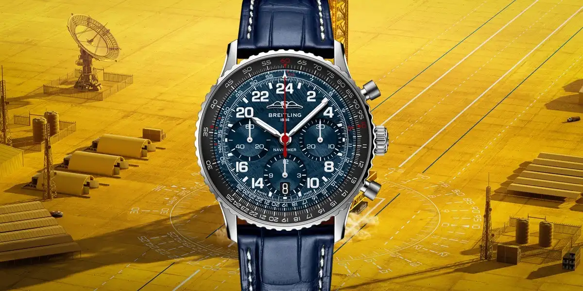 Breitling Navitimer B02 Cosmonaute Artemis II หน้าปัดอุกกาบาตสีน้ำเงิน