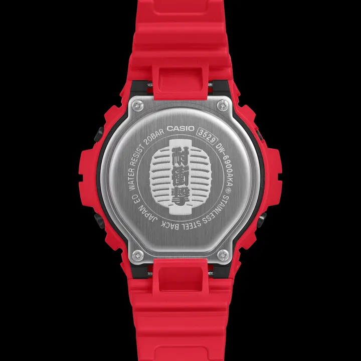 ฝาหลัง Casio G-SHOCK Akachochin Edition DW-5600AKA-4JR และ DW-6900AKA-4JR สีแดงโคมไฟอิซากายะ