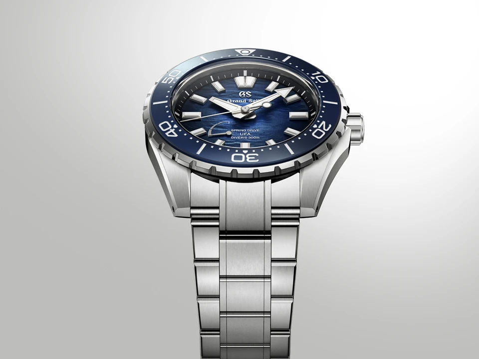 Grand Seiko Evolution 9 Collection Spring Drive SLBG023 หน้าปัดสีน้ำเงินลาย Ushio แรงบันดาลใจจากกระแสน้ำญี่ปุ่น