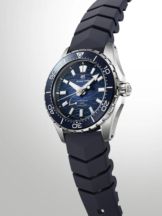 Grand Seiko Evolution 9 Collection Spring Drive SLBG023 หน้าปัดสีน้ำเงินลาย Ushio แรงบันดาลใจจากกระแสน้ำญี่ปุ่น