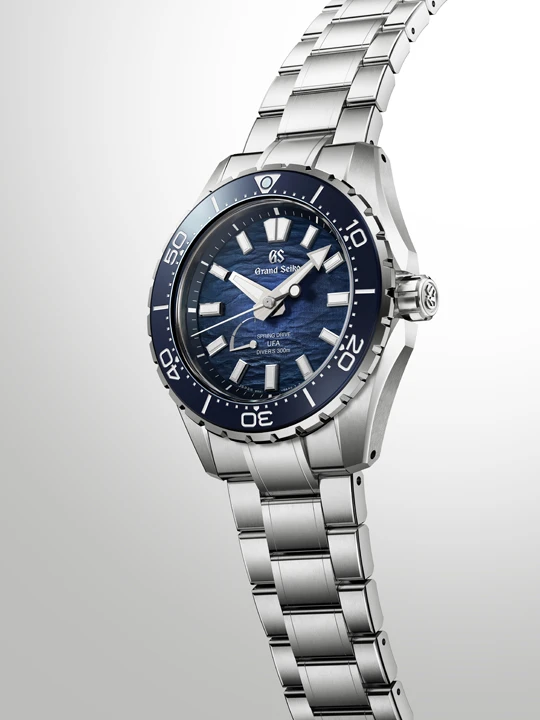 Grand Seiko Evolution 9 Collection Spring Drive SLBG023 หน้าปัดสีน้ำเงินลาย Ushio แรงบันดาลใจจากกระแสน้ำญี่ปุ่น