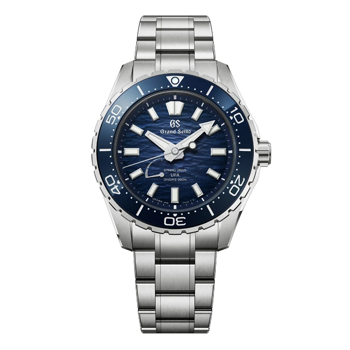 Grand Seiko Evolution 9 Collection Spring Drive SLBG023 หน้าปัดสีน้ำเงินลาย Ushio แรงบันดาลใจจากกระแสน้ำญี่ปุ่น