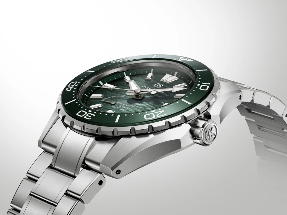 Grand Seiko Evolution 9 Collection Spring Drive SLBG025 หน้าปัดสีเขียวลาย Ushio แรงบันดาลใจจากกระแสน้ำญี่ปุ่น