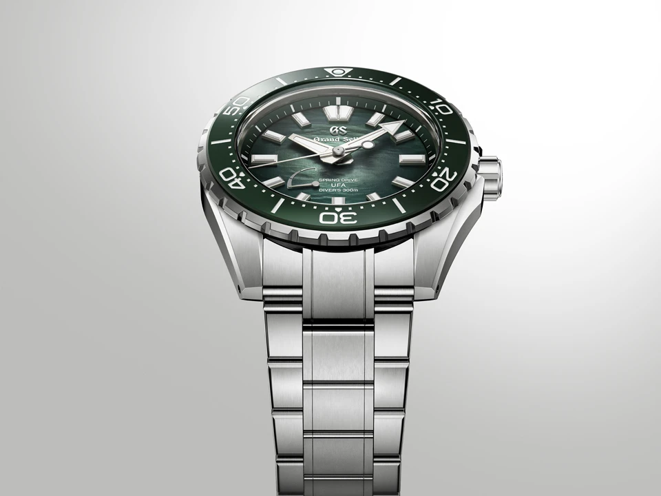 Grand Seiko Evolution 9 Collection Spring Drive SLBG025 หน้าปัดสีเขียวลาย Ushio แรงบันดาลใจจากกระแสน้ำญี่ปุ่น