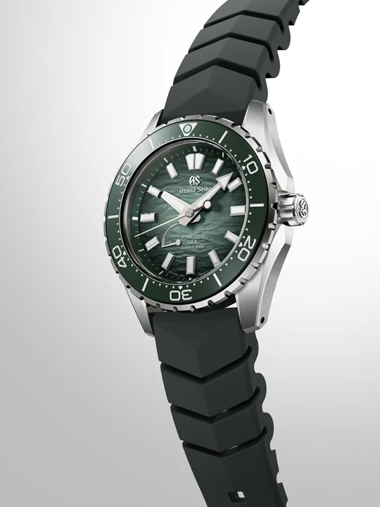 Grand Seiko Evolution 9 Collection Spring Drive SLBG025 หน้าปัดสีเขียวลาย Ushio แรงบันดาลใจจากกระแสน้ำญี่ปุ่น