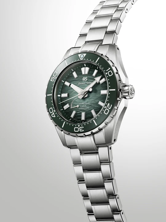 Grand Seiko Evolution 9 Collection Spring Drive SLBG025 หน้าปัดสีเขียวลาย Ushio แรงบันดาลใจจากกระแสน้ำญี่ปุ่น