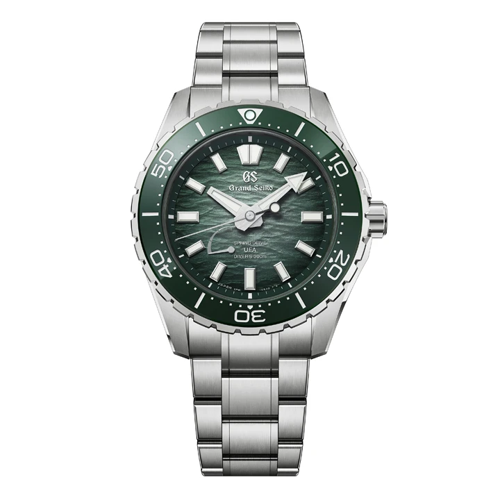 Grand Seiko Evolution 9 Collection Spring Drive SLBG025 หน้าปัดสีเขียวลาย Ushio แรงบันดาลใจจากกระแสน้ำญี่ปุ่น