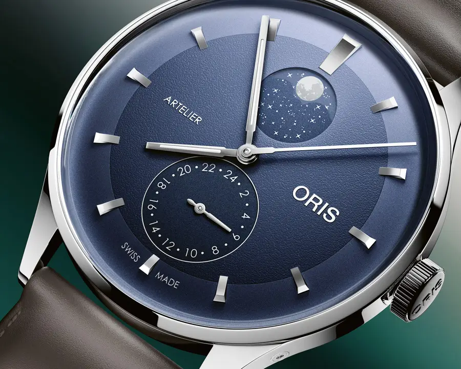 นาฬิกา ORIS Artelier Complication 2026 หน้าปัด Moonphase ดีไซน์โดย Lena Huwiler