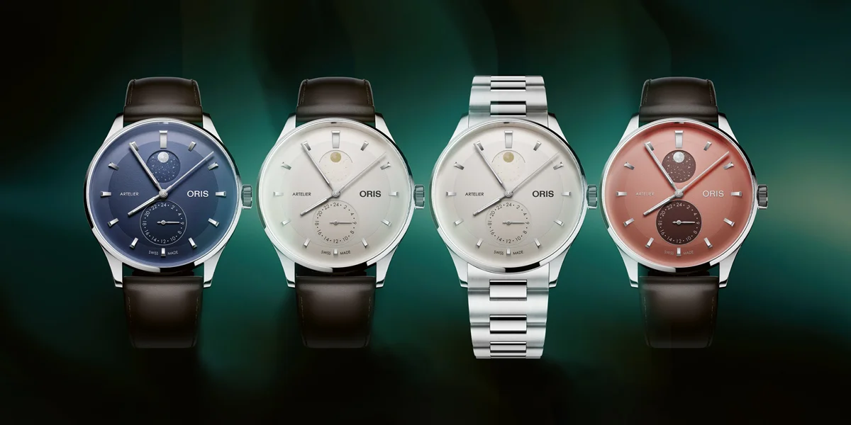 นาฬิกา Oris Artelier Complication 2026 หน้าปัดสี Ivory, Midnight Blue และ Chestnut พร้อมฟังก์ชันข้างขึ้นข้างแรม