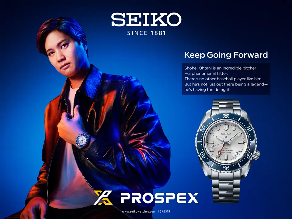 Shohei Ohtani สวมนาฬิกา Seiko Prospex ในแคมเปญ Keep Going Forward 2026 Global Brand Ambassador