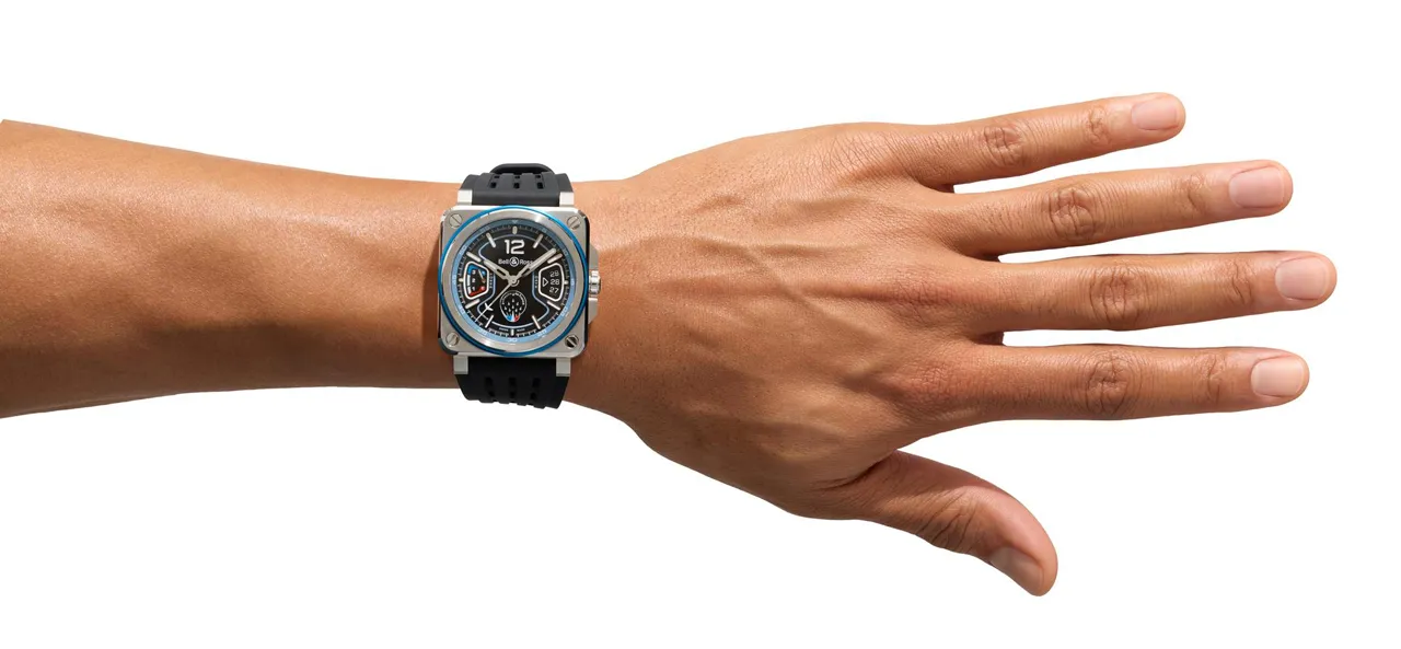 Bell and Ross BR-X3 Patrouille de France ความพิเศษที่มีแค่ 250 เรือนเท่านั้น นาฬิกา Bell and Ross BR-X3 Patrouille de France หน้าปัดสเกเลตันสีธงชาติฝรั่งเศสและโลโก้ฝูงบินที่ 6 นาฬิกา