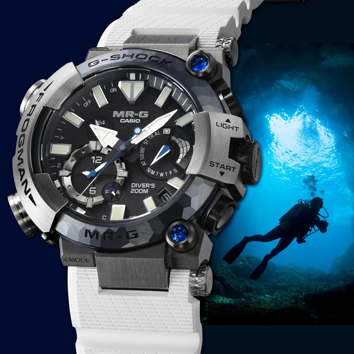 นาฬิกาดำน้ำ Casio G-SHOCK MR-G Frogman MRG-BF1000EB สีน้ำเงินเข้ม รุ่นลิมิเต็ดเอดิชั่นฉลองครบรอบ 30 ปีคอลเล็กชั่น MR-G