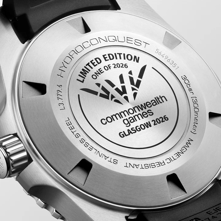 นาฬิกา Longines HydroConquest Commonwealth Games 2026 หน้าปัดไล่เฉดสีฟ้าม่วงชมพู