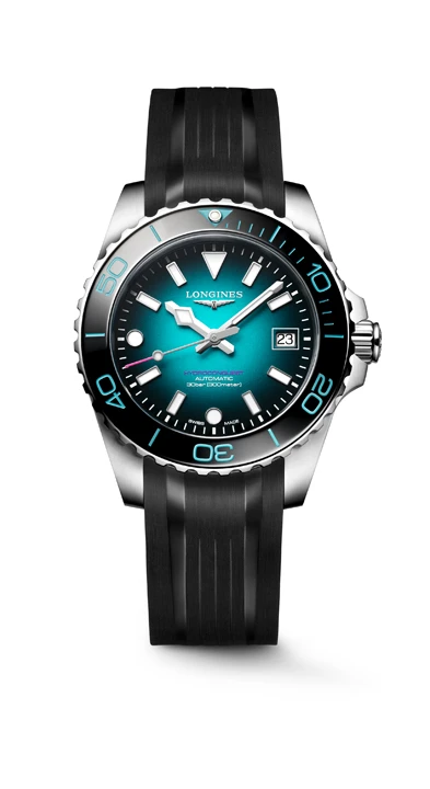 นาฬิกา Longines HydroConquest Commonwealth Games 2026 หน้าปัดไล่เฉดสีฟ้าม่วงชมพู