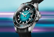 นาฬิกาLongines HydroConquest Commonweatlh Games 2026 หน้าปัดไล่เฉดสีฟ้าม่วงชมพู