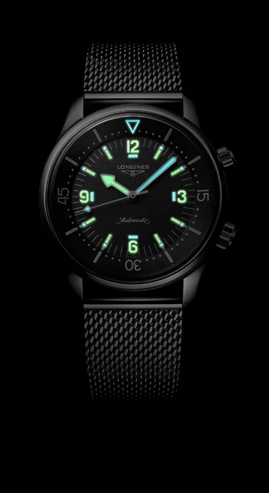 Longines Legend Diver 59 กลิ่นอายดั้งเดิมเพิ่มเติมด้วยความทันสมัย นาฬิกาดำน้ำ Longines Legend Diver 59 หน้าปัดสีดำแบบ No Date