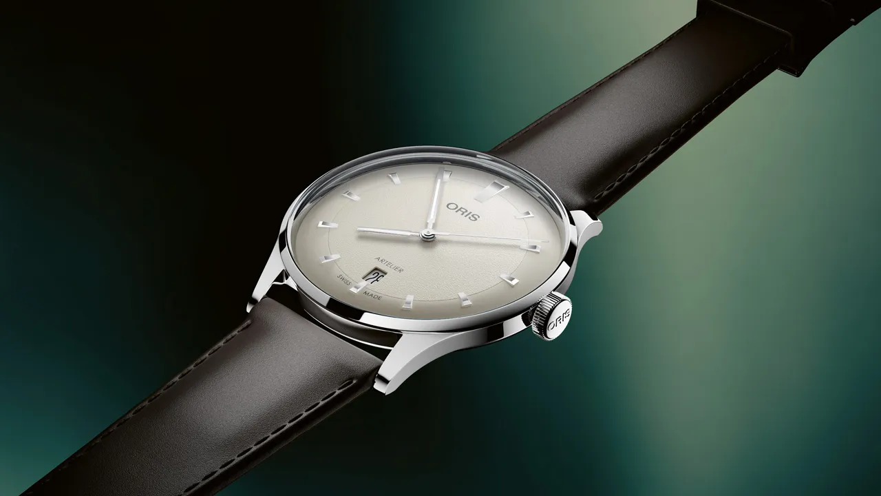 ORIS Artelier Date 2026 เรียบหรูอย่างโดดเด่น นาฬิกา-ORIS-Artelier-Date-2026-หน้าปัดสีขาว สายหนังสีน้ำตาล