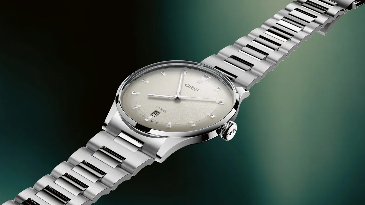 ORIS Artelier Date 2026 เรียบหรูอย่างโดดเด่น นาฬิกา-ORIS-Artelier-Date-2026-หน้าปัดสีขาว สายหนังสีน้ำตาล