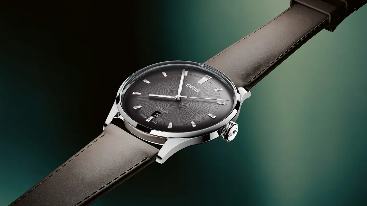 ORIS Artelier Date 2026 เรียบหรูอย่างโดดเด่น นาฬิกา-ORIS-Artelier-Date-2026-หน้าปัดสีน้ำตาล-สายหนัง