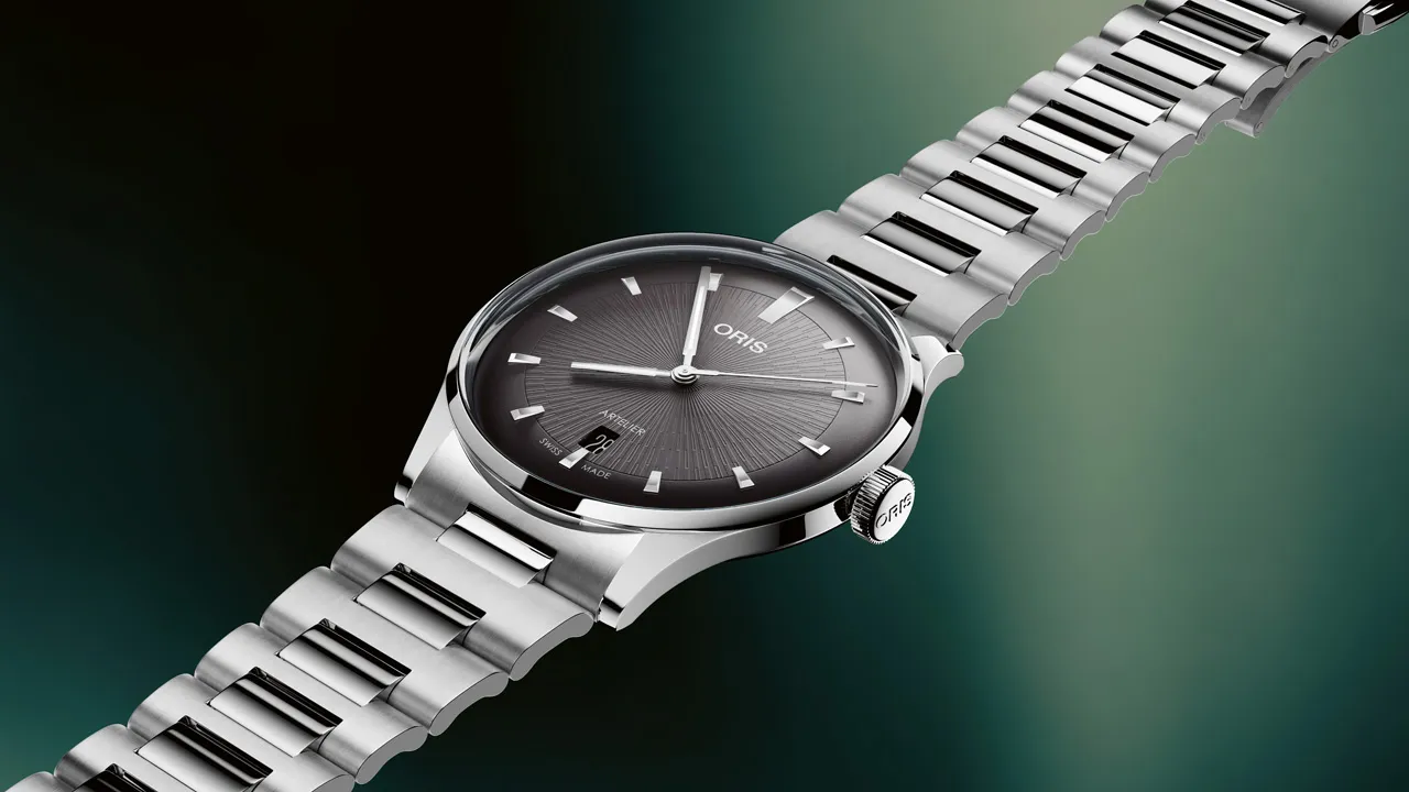 ORIS Artelier Date 2026 เรียบหรูอย่างโดดเด่น นาฬิกา-ORIS-Artelier-Date-2026-หน้าปัดสีน้ำตาล-สายสตีล